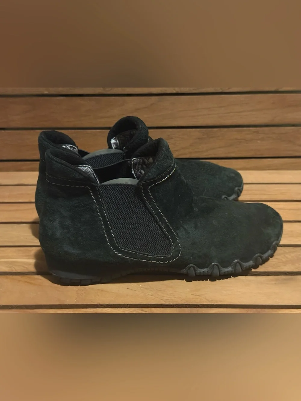 Skechers Relaxed Fit Bikers-Londoner ankle boots in black suede - Picture 2 of 8
